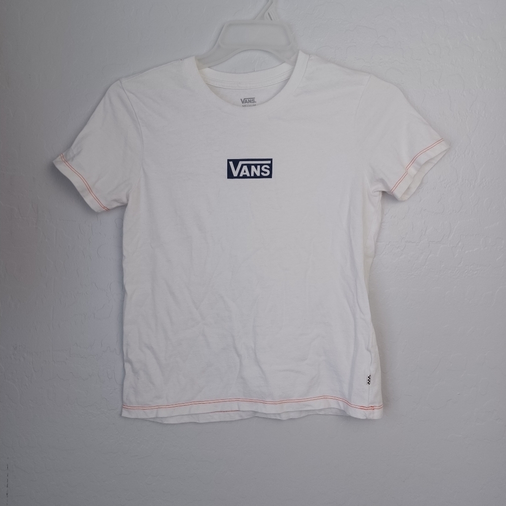 VANS Girl's Pro Stitched Crew Tee White Size M Color White